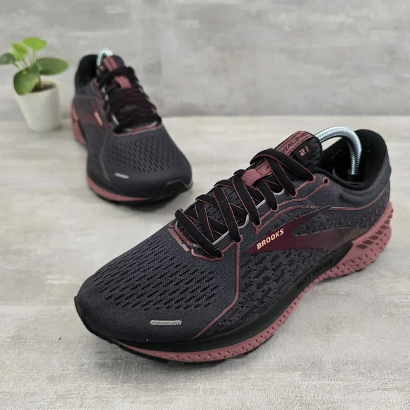 Brooks Adrenaline GTS 21 Running Shoes Coral/Gray Women's Size 7 Black Nocturne - Picture 2 of 7